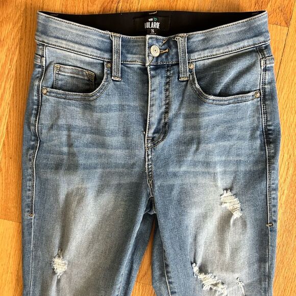 Lularoe Denim Distressed Jeans - Picture 4 of 6
